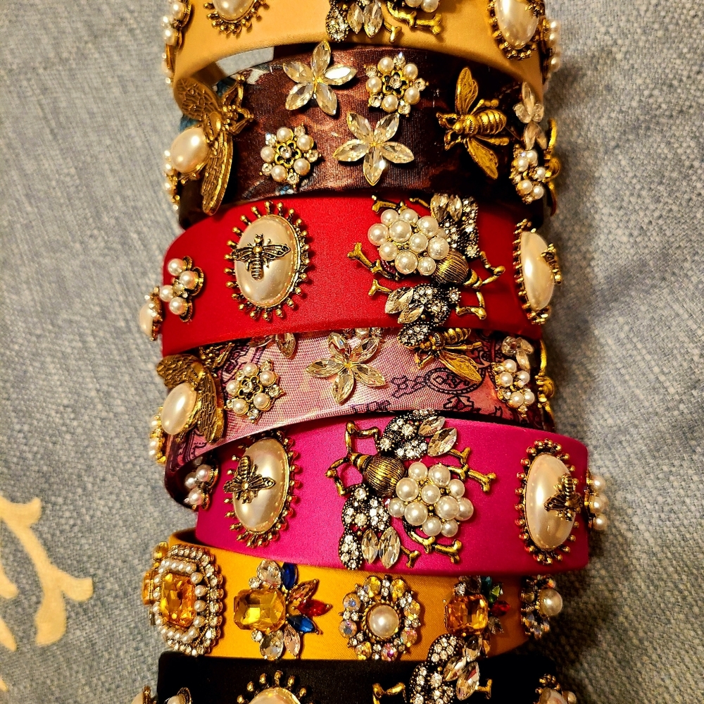 Rhinestone bee headband